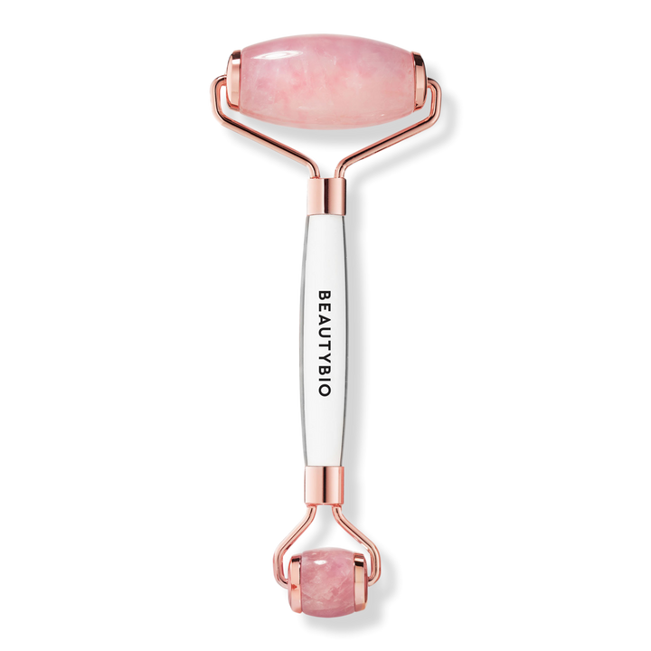 BeautyBio Rose Quartz De-Puffing Facial Roller #1