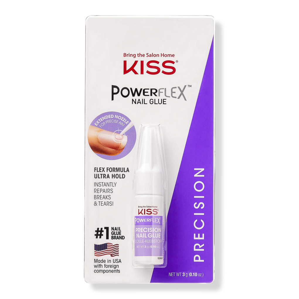 KISS PowerFlex Ultra Hold Brush-On Nail Glue, 0.17 oz - Long-Lasting Nail  Adhesive