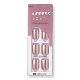 Kiss imPRESS Color Short Press-On Manicure Nails - Paralyzed Pink