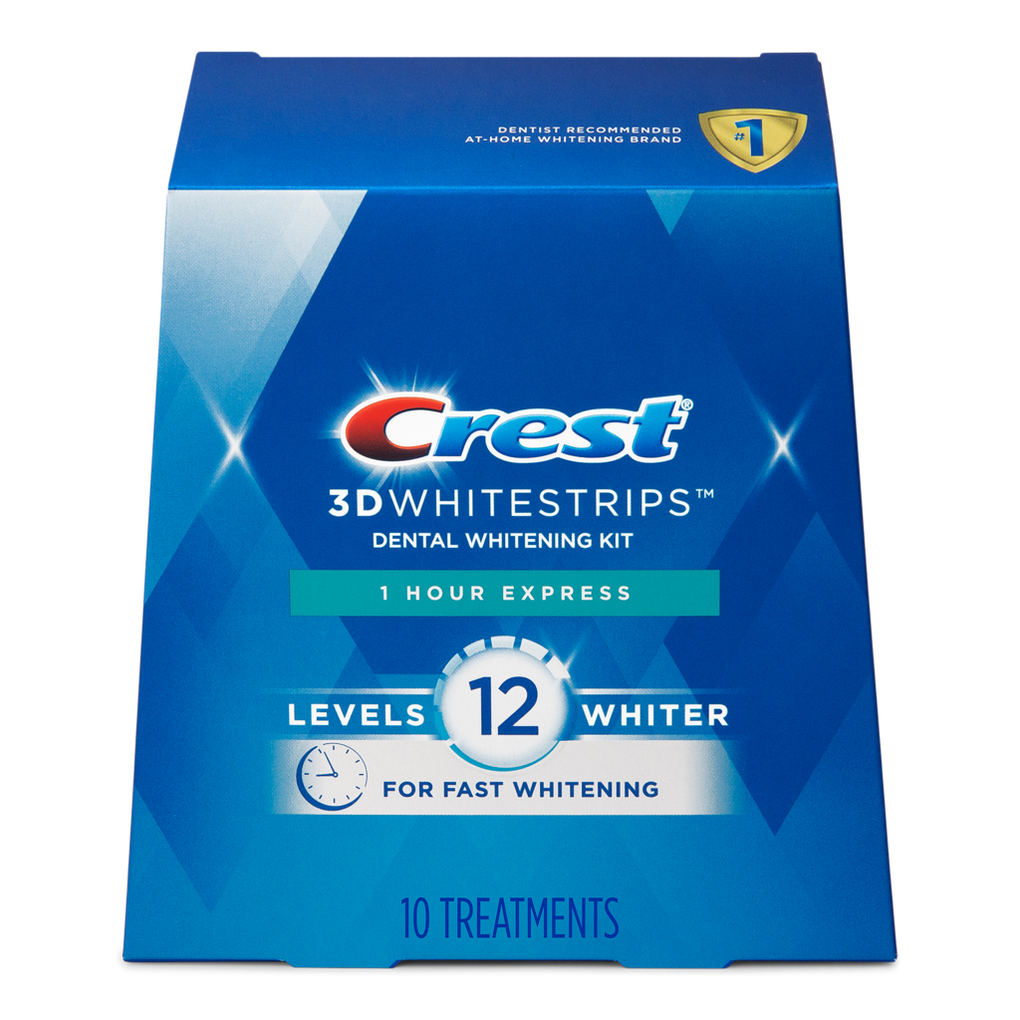 Crest 3D Whitestrips, Glamorous White, Teeth Whitening Strip Kit, 28 Strips  (14 Count Pack)