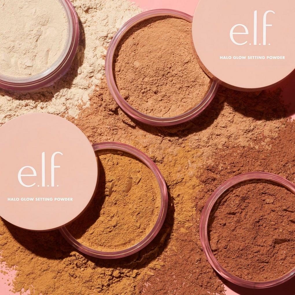  e.l.f., Halo Glow Setting Powder, Silky, Weightless, Blurring,  Smooths, Minimizes Pores and Fine Lines, Creates Soft Focus Effect, Light,  Semi-Matte Finish, 0.24 Oz : Beauty & Personal Care