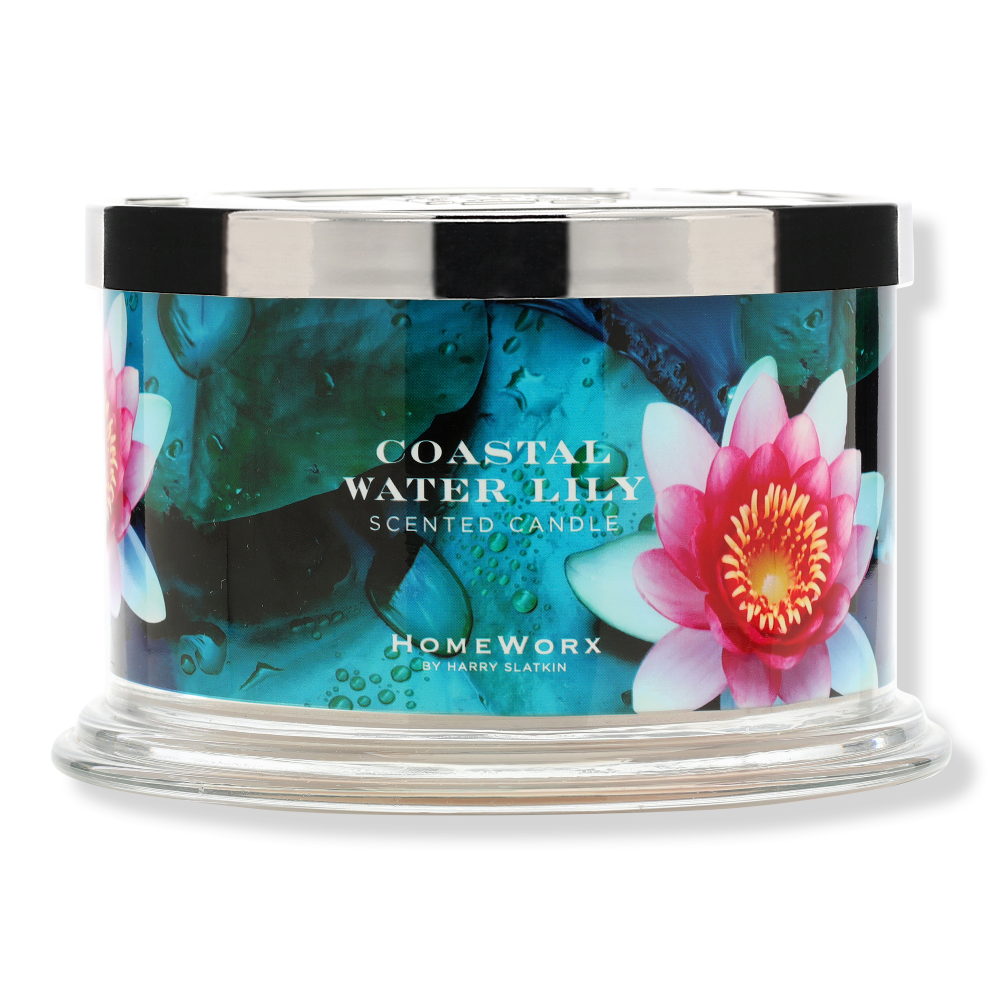 HomeWorx Coastal Water Lily 4-Wick Scented Candle #1