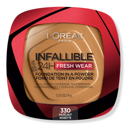 L'Oreal Infallible 24H Fresh Wear Foundation In A Powder - 330 Hazelnut