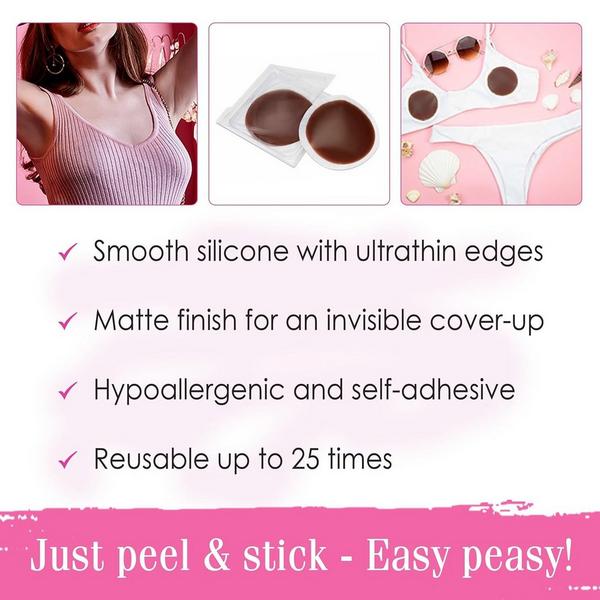 Hollywood Fashion Secrets Silicone CoverUps, Self-Adhesive Nipple Concealers #3