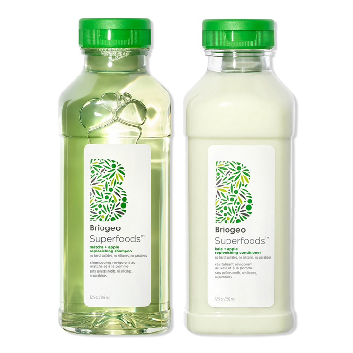 Superfoods Apple, Matcha + Kale Replenishing Shampoo + Conditioner Duo
