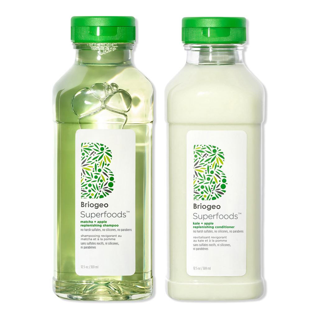 Superfoods Apple, Matcha + Kale Replenishing Shampoo + Conditioner Duo -  Briogeo