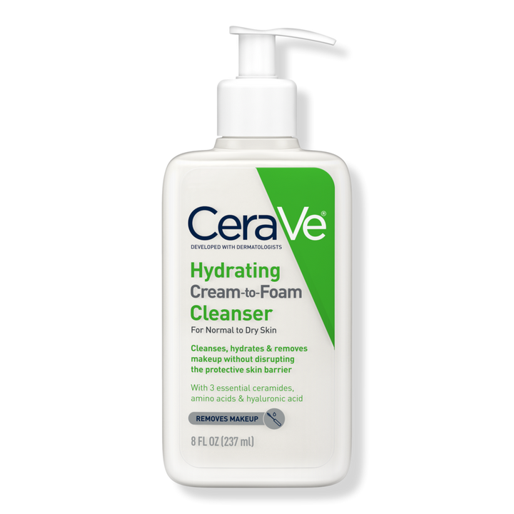 CeraVe Hydrating Cream-to-Foam Face Wash for Normal to Dry Skin #1