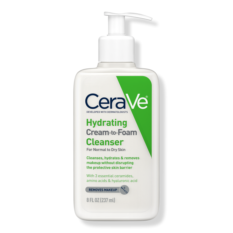 Hydrating Cream-to-Foam Face Wash with Hyaluronic for Normal to Dry Skin - CeraVe | Ulta Beauty