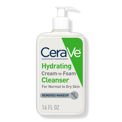 CeraVe Hydrating Cream-to-Foam Face Wash for Balanced to Dry Skin