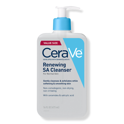 CeraVe Renewing SA Cleanser, Salicylic Acid Face Wash for Balanced Skin