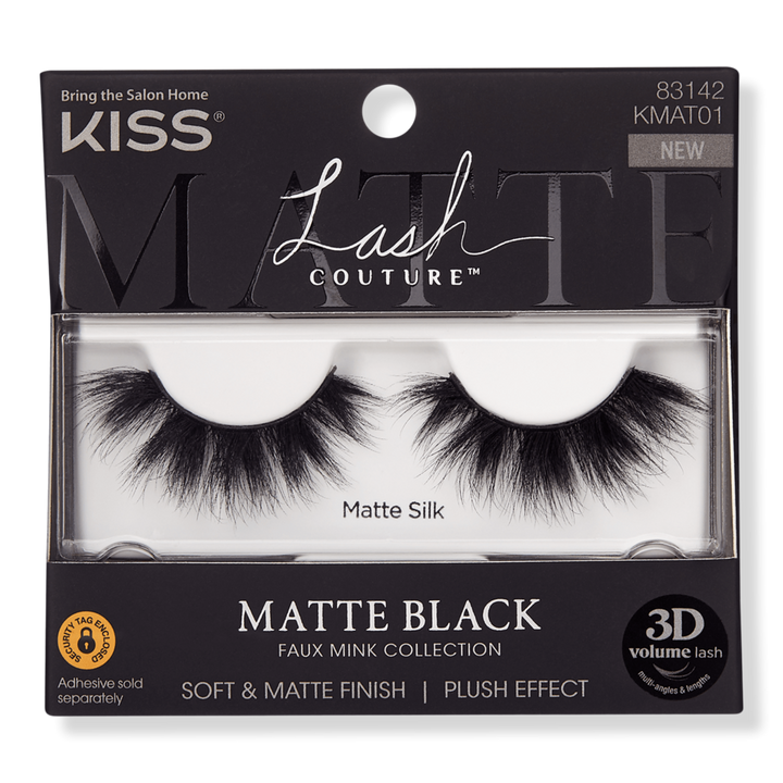 Kiss Lash Couture Matte Black Faux Mink, Matte Silk #1