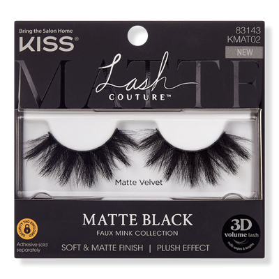 Kiss Lash Couture Matte Black Faux Mink, Matte Velvet