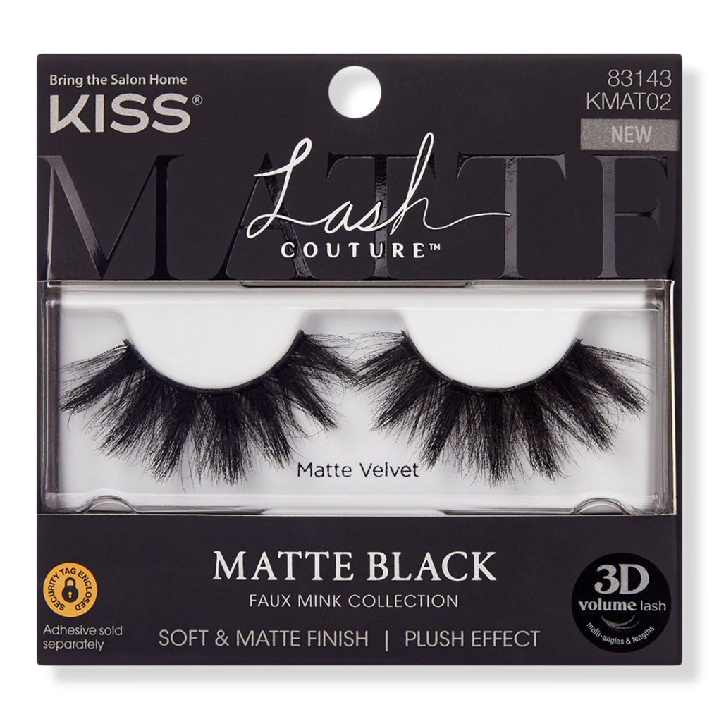 Lash Couture Matte Black Faux Mink, Matte Velvet - Kiss