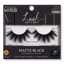 Kiss Lash Couture Matte Black Faux Mink, Matte Velvet