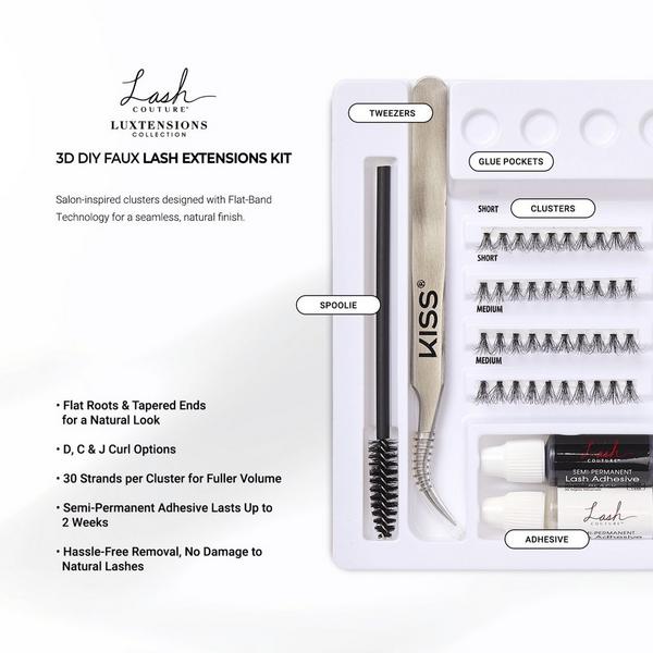 Kiss Lash Couture Luxtensions 3D DIY Faux Lash Extension Kit #8