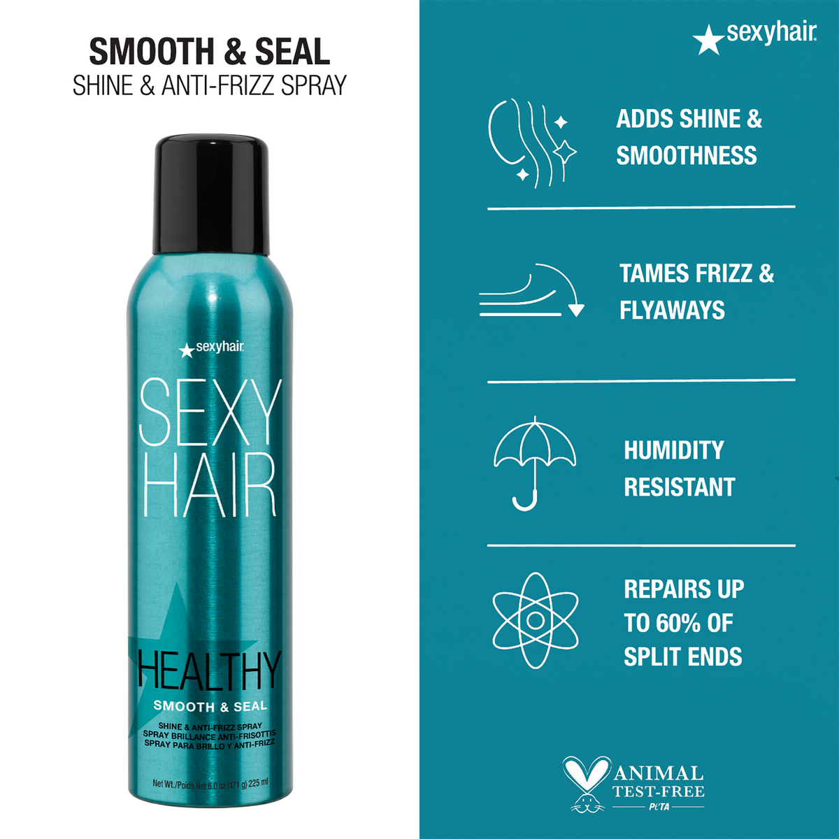 Sexy Hair Healthy Sexy Hair Smooth Seal Anti Frizz Shine Spray Ulta Beauty