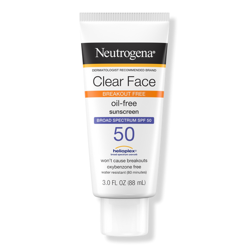 Clear Face Oil-Free Sunscreen SPF 50 - Neutrogena | Ulta Beauty