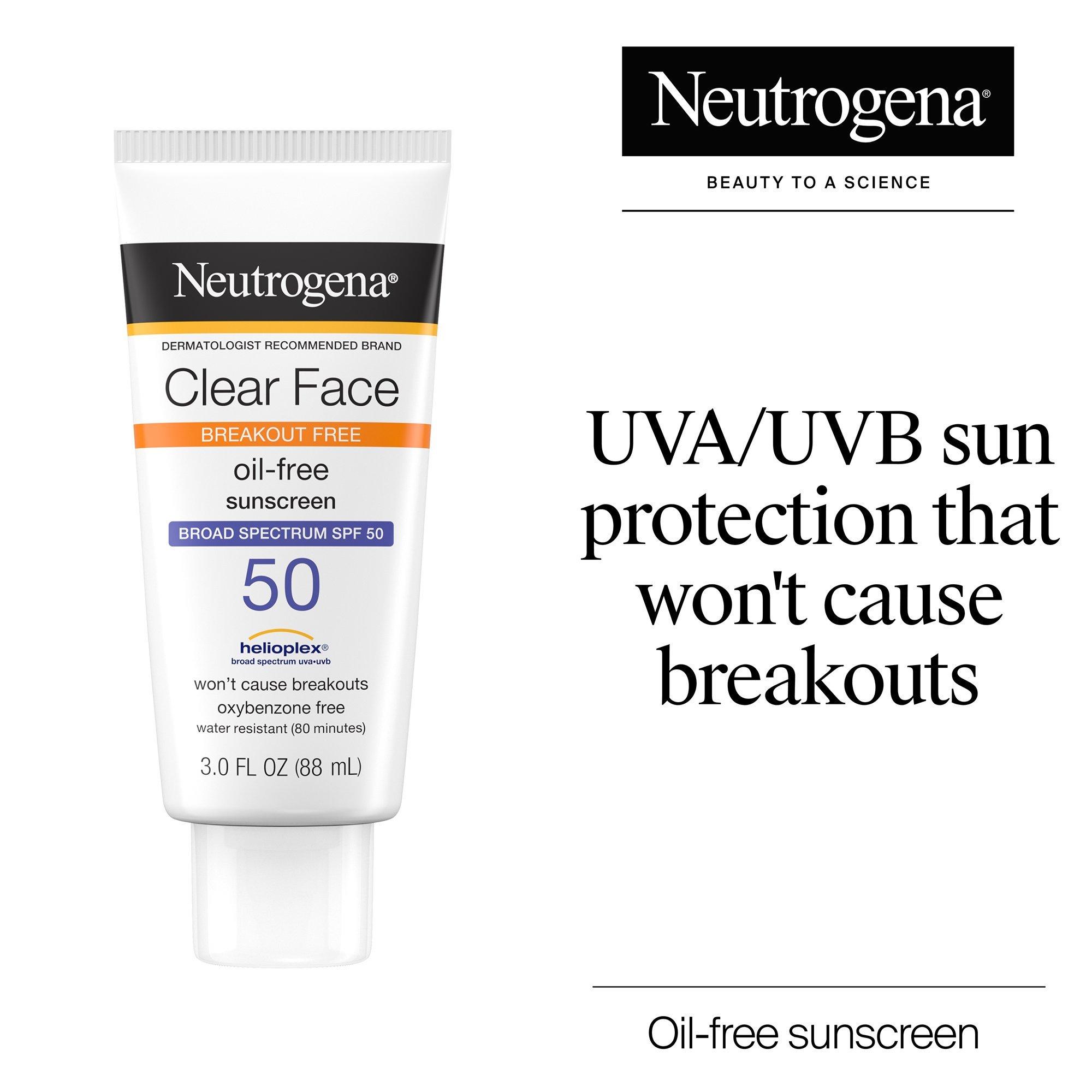 Солнцезащитное средство для лица без масел Neutrogena Clear Face SPF 50 — фото 2