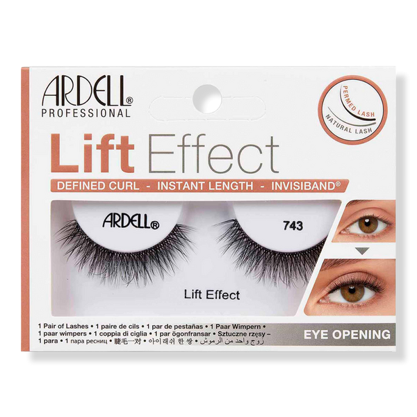 Ardell Lift Effect #743, Defined Curl, Instant Length with Invisiband #1