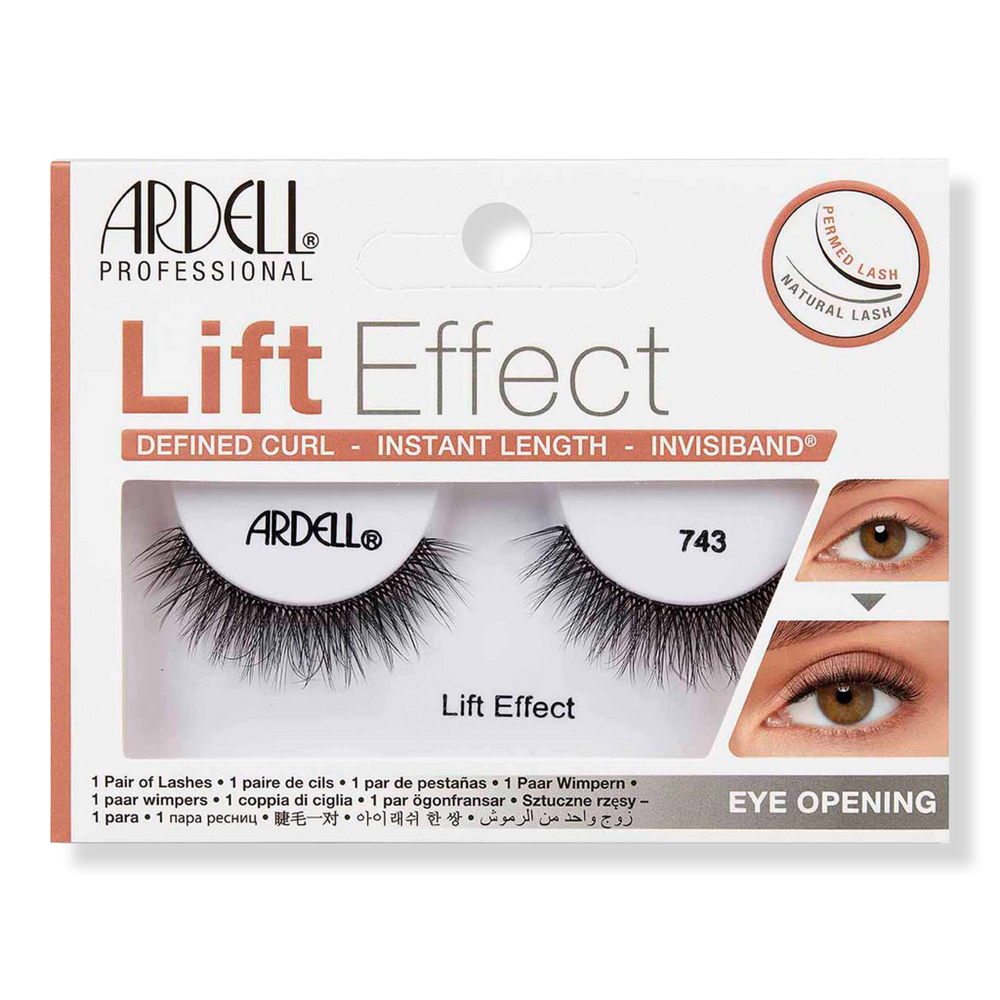 Ardell Lift Effect #743, Defined Curl, Instant Length With Invisiband