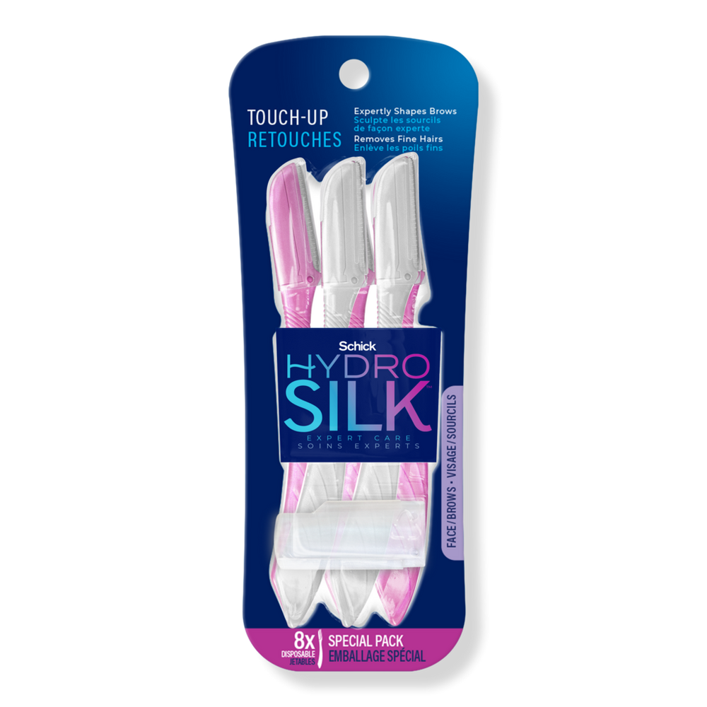 Schick Hydro Silk Touch-up Exfoliating Dermaplaning Tool Eyebrow/facial Razor - 8 Ct