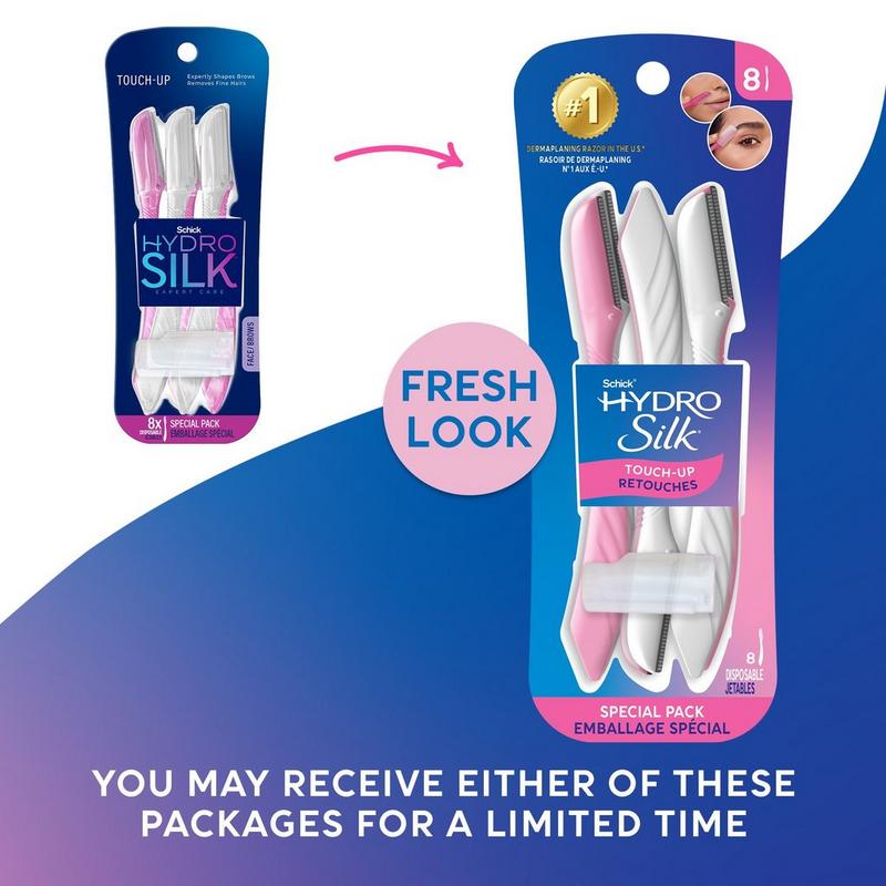 Schick - 8 ct Hydro Silk Touch-Up Exfoliating Dermaplaning Tool