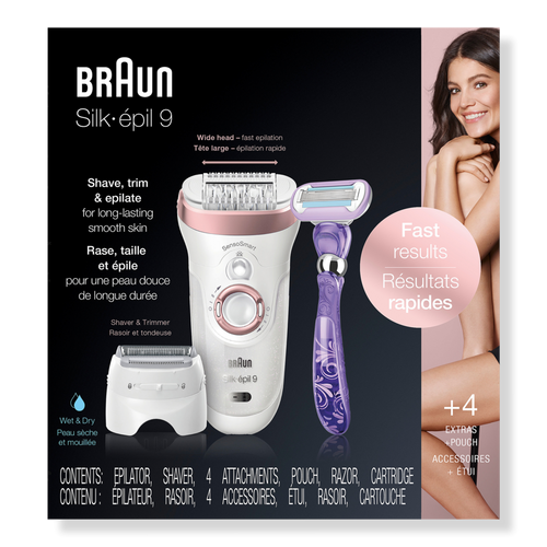 Braun Silk Epil 9 9-549 Wet & Dry Cordless Epilator with 4 Extras :  : Beauty & Personal Care