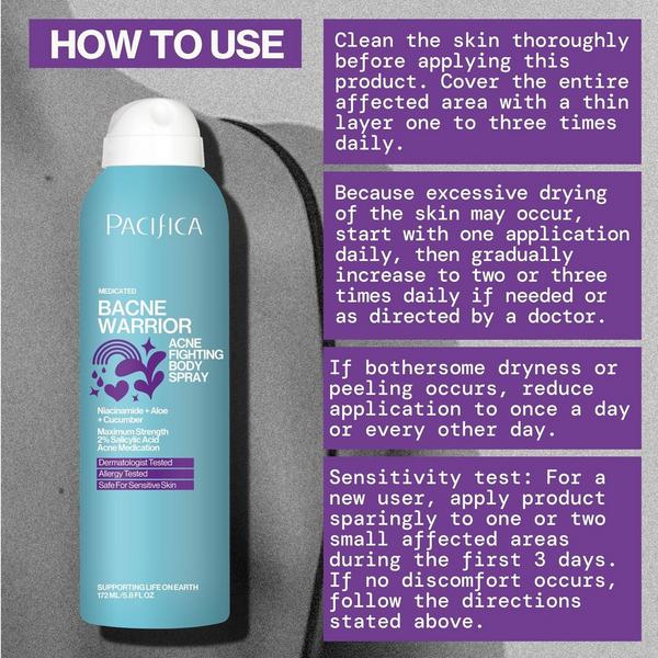 Pacifica Bacne Warrior Acne Fighting Spray for Back and Chest Acne #7