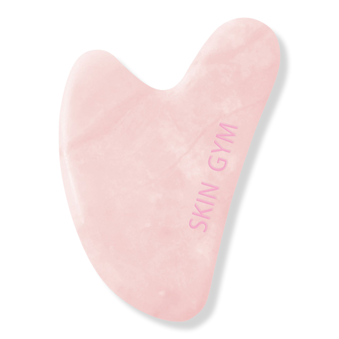 Skin Gym Rose Quartz Crystal Sculpty Heart Gua Sha Tool #1