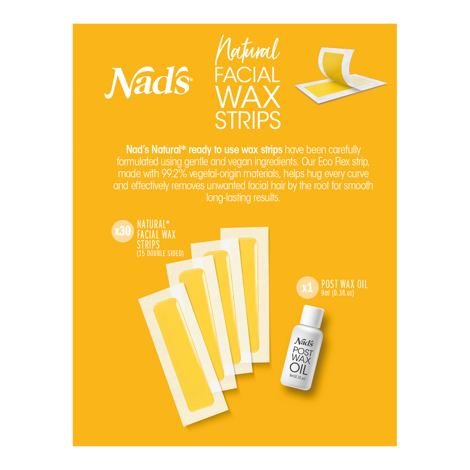 Natural Facial Wax Strips
