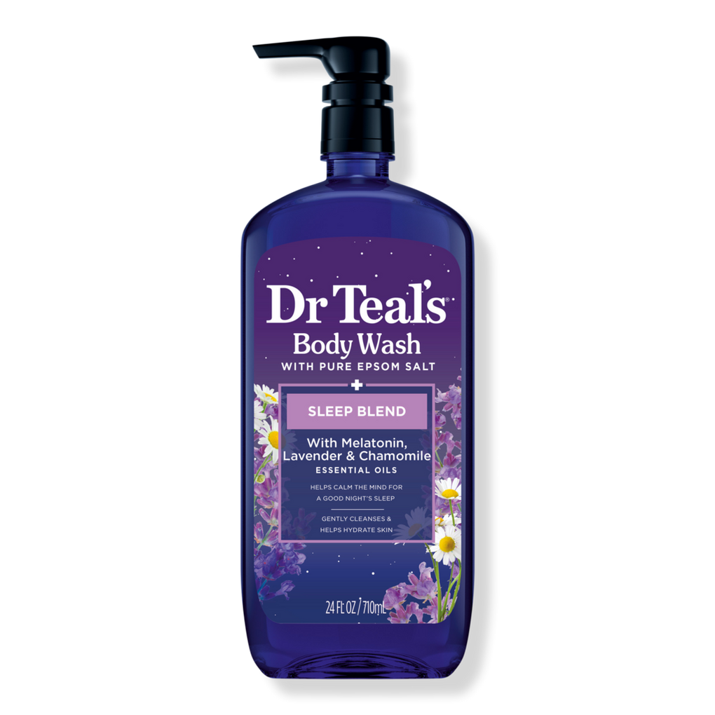 Dr Teal's Body Wash with Pure Epsom Salt, Sleep Bath with Melatonin, 24 fl oz