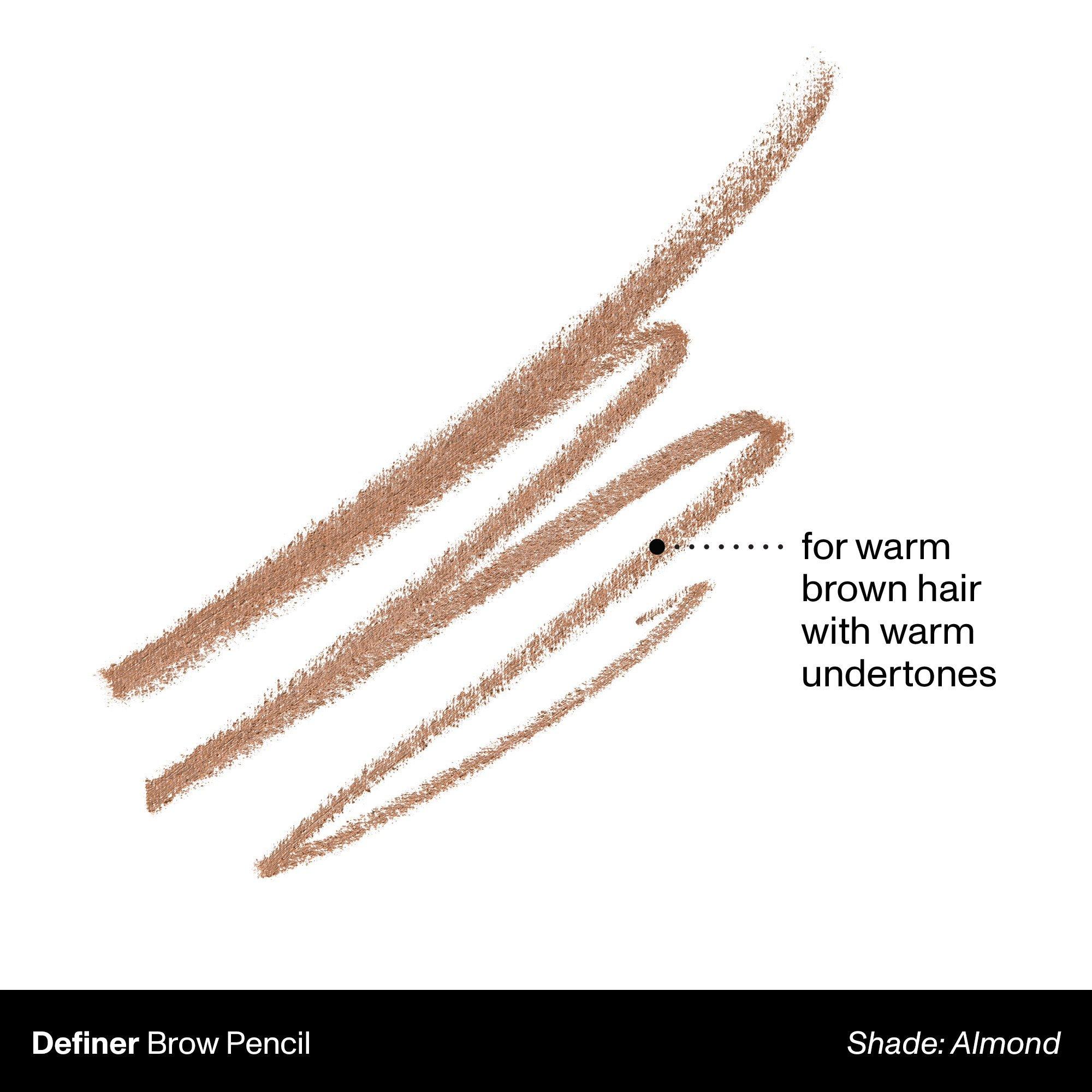 Двусторонний карандаш для бровей со щёточкой Morphe Definer, цвет: Almond — фото 2