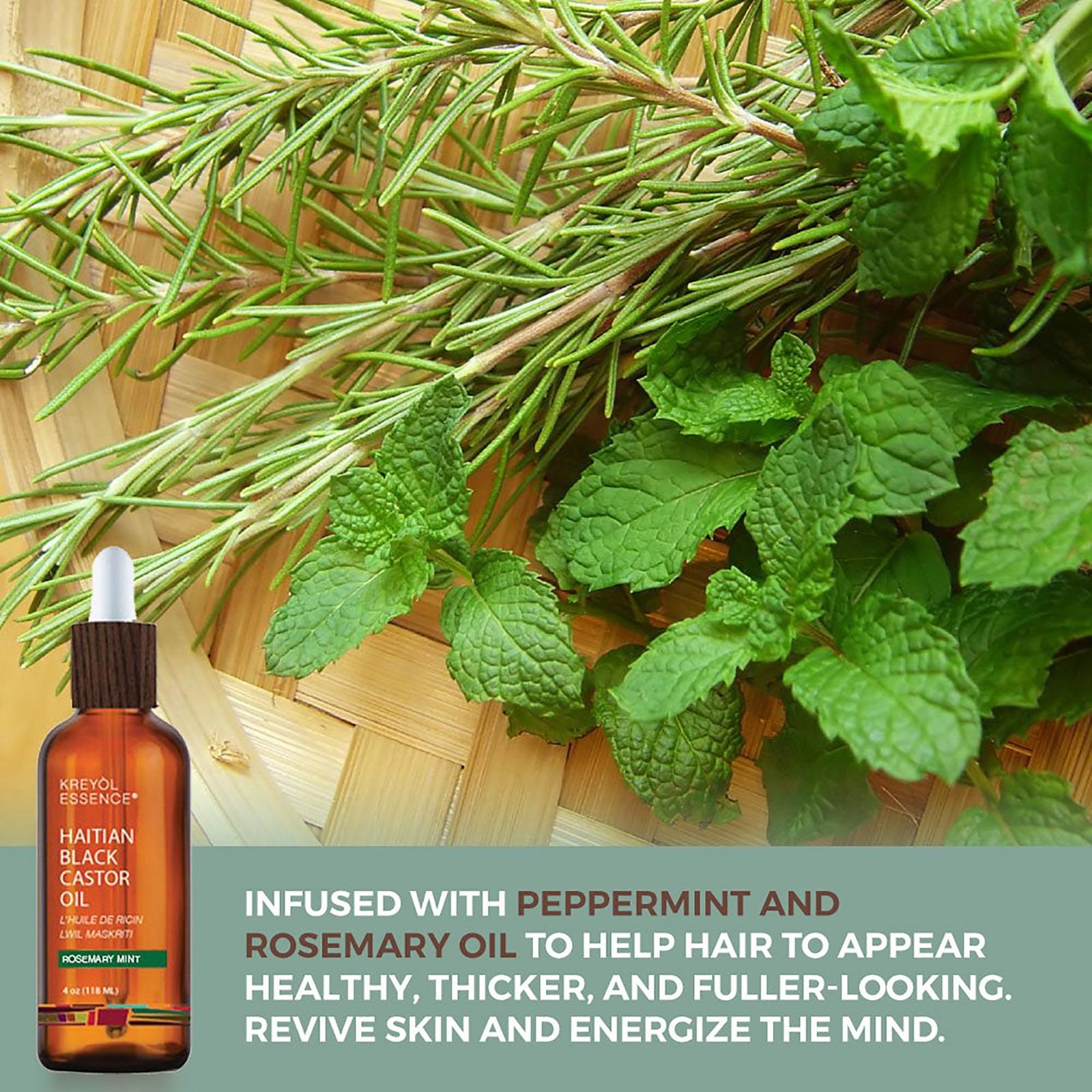 Haitian Black Castor Oil - Rosemary Mint