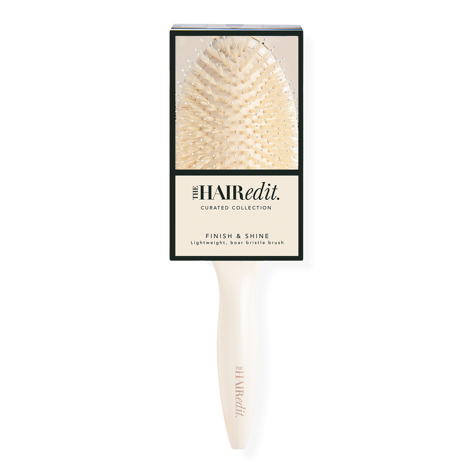Cream Finish & Shine Boar Bristle Brush