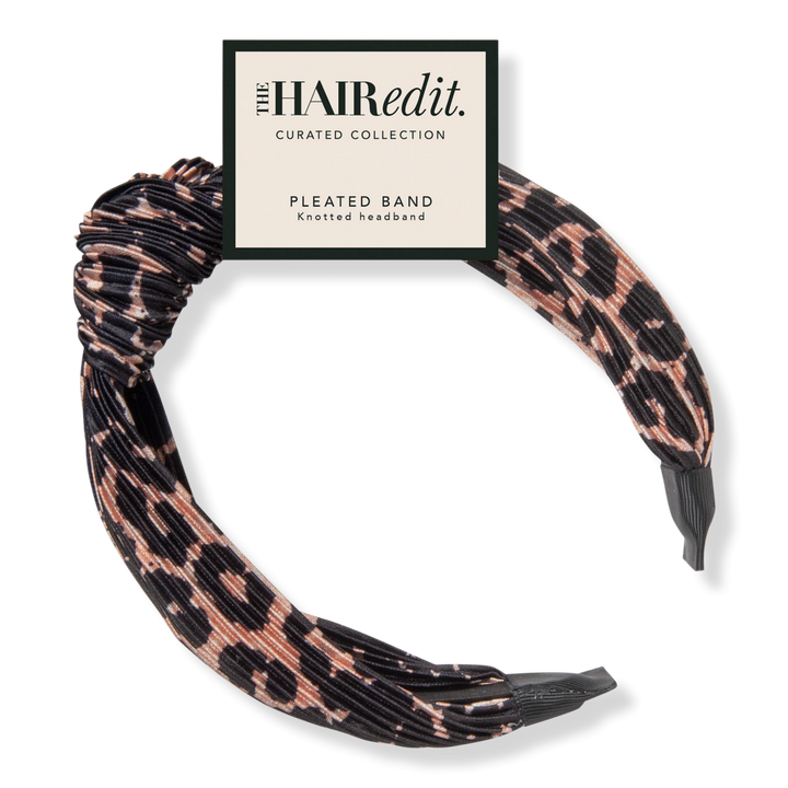 The Hair Edit Leopard Print Pleated Headband #1