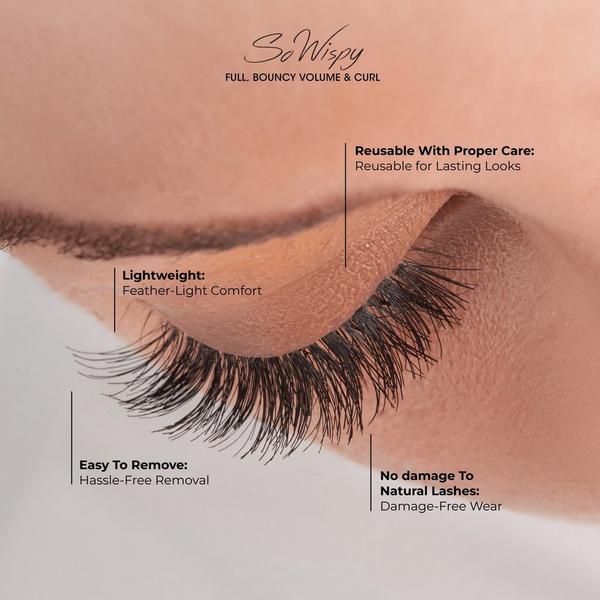 Kiss So Wispy Lash Multipack, Pompadour #5