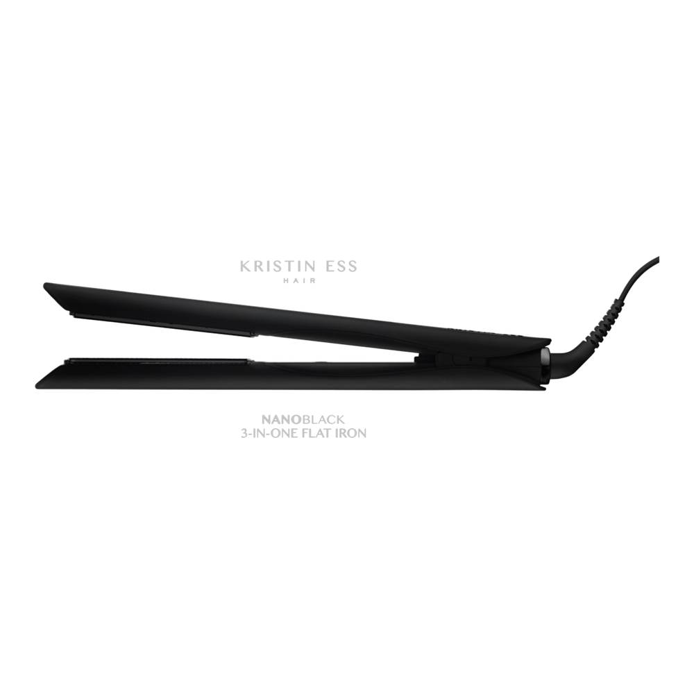 NANOBLACK 3-In-One Ceramic Curling Flat Iron Hair Straightener