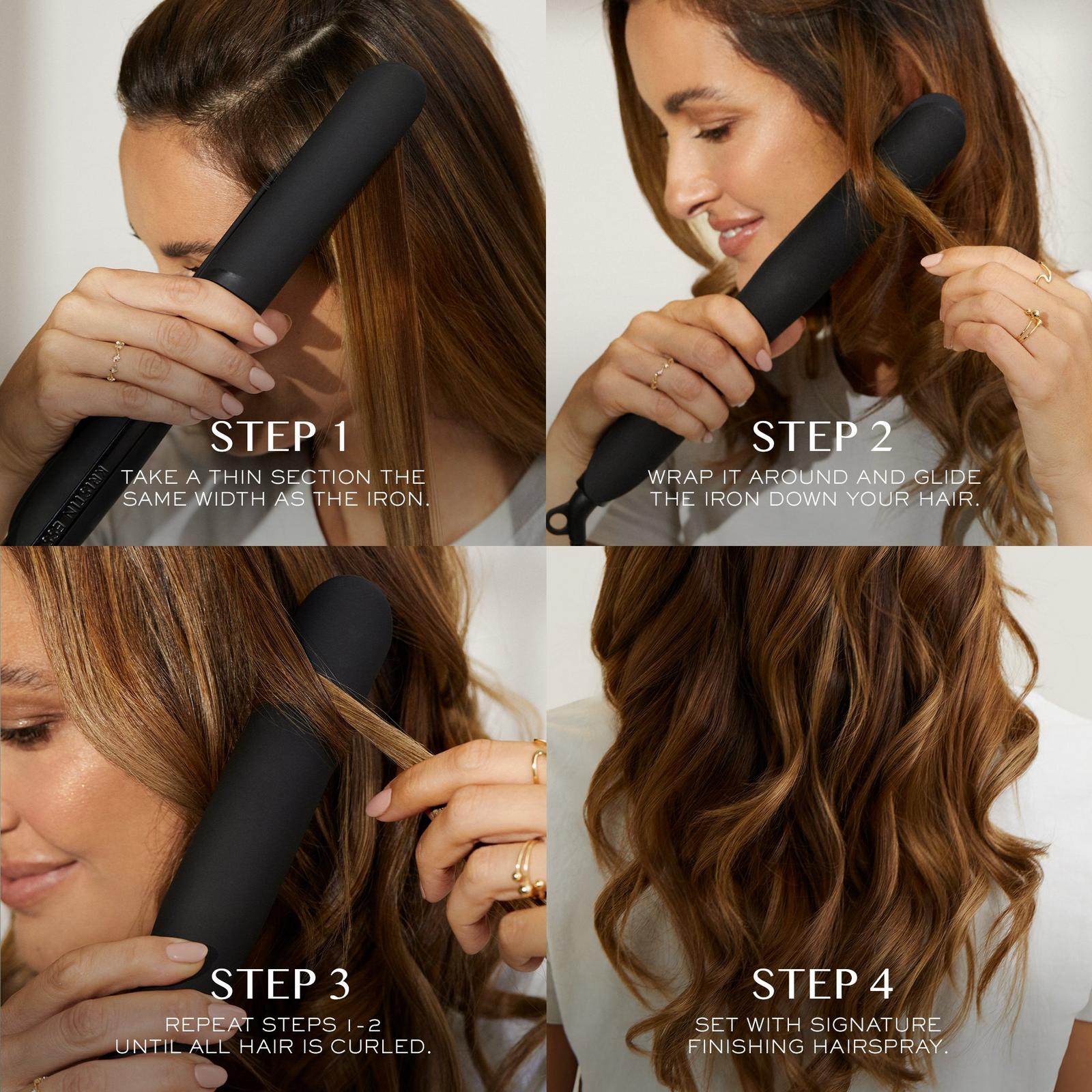 NANOBLACK 3-In-One Ceramic Curling Flat Iron Hair Straightener