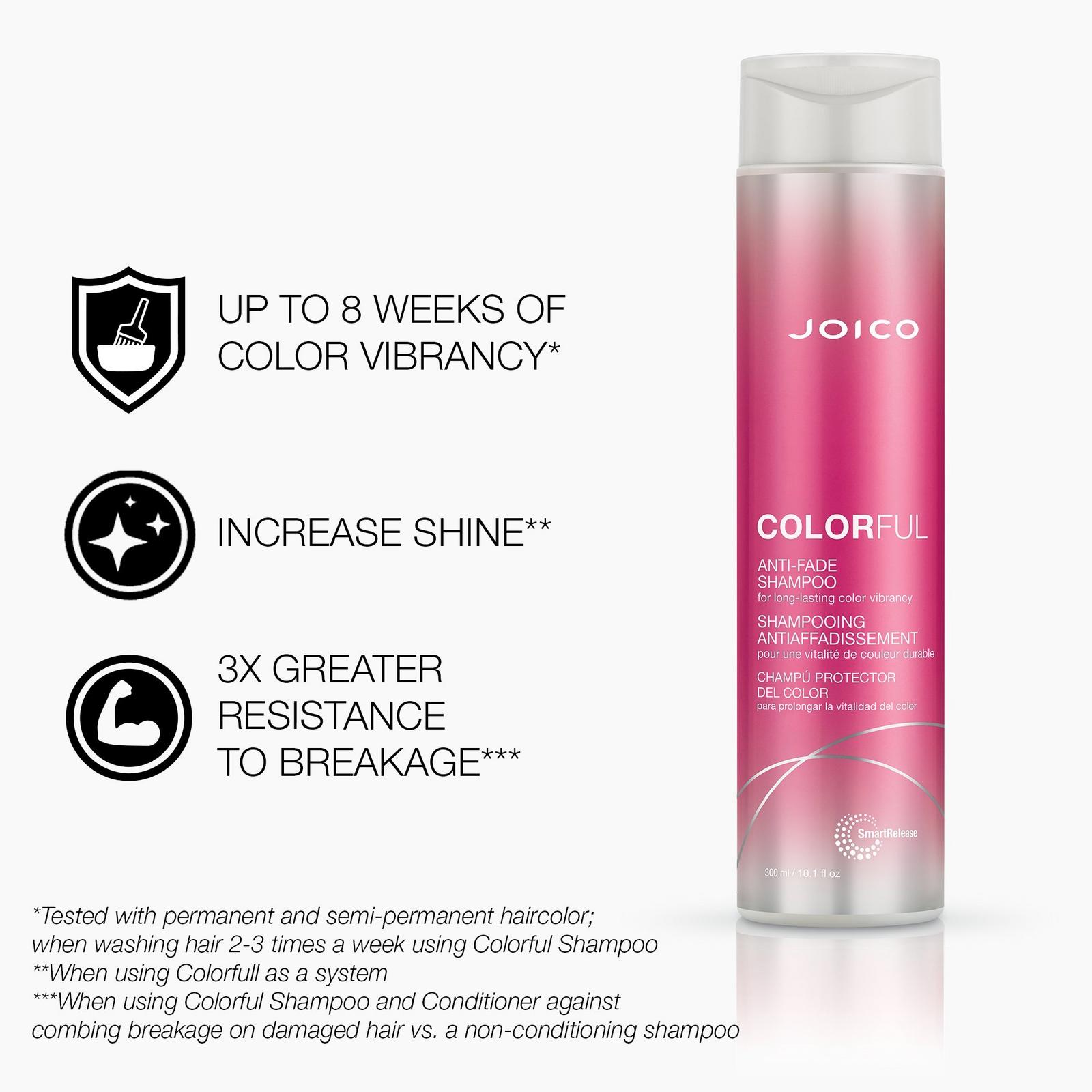 Joico - 10.1 oz Colorful Anti-Fade Shampoo for Long-Lasting Joico - 10.1 oz Colorful Anti-Fade Shampoo for Long-Lasting