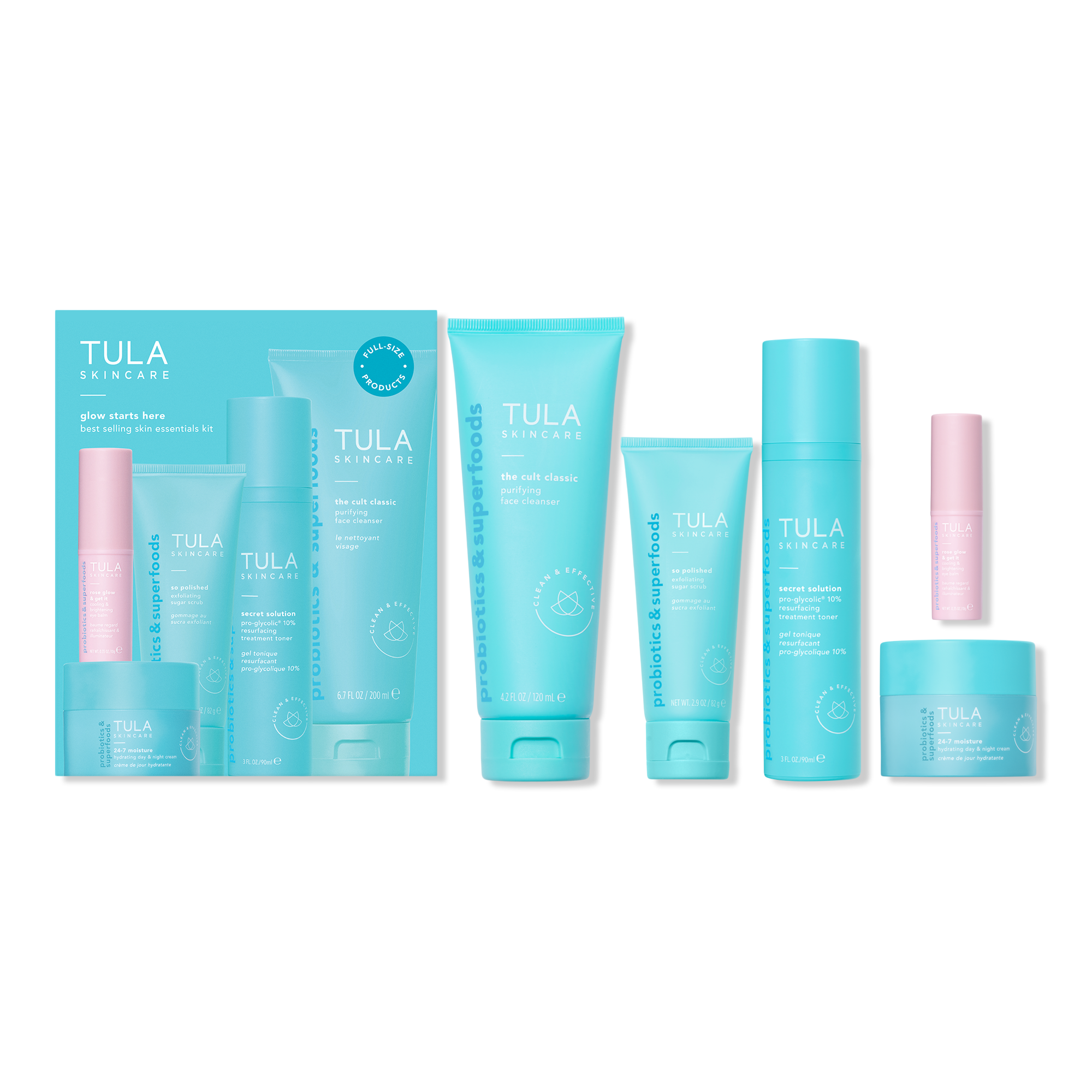 TULA Glow Starts Here Bestselling Skin Essentials Kit #1