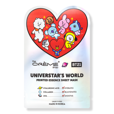 The Crème Shop BT21 Universtar's World Printed Essence Sheet Mask