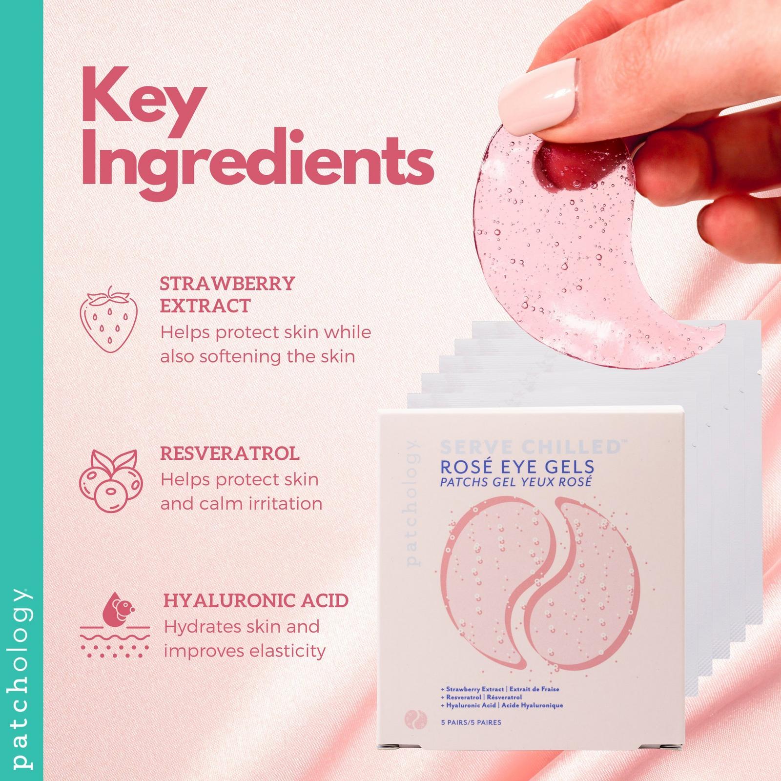 Patchology - 5 pair Serve Chilled Rosé Hydrating Eye Gels