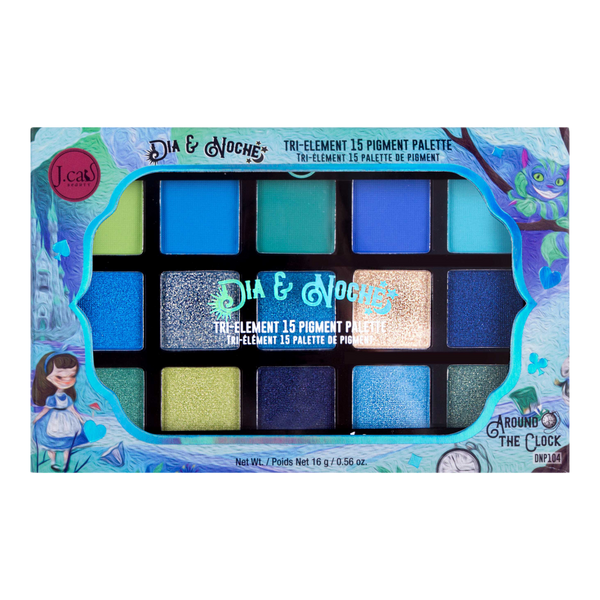 J.Cat Beauty Dia & Noche Tri-Element 15 Pigment Palette Around The Clock #3