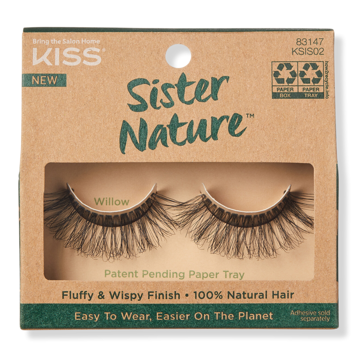 Kiss Sister Nature 100% Natural False Eyelashes, Willow #1
