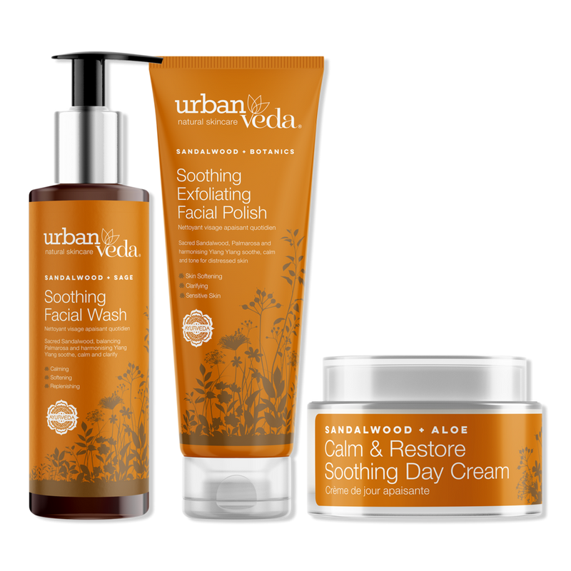 Urban Veda - Soothing Sandalwood & Aloe Vera Skincare Heroes Set
