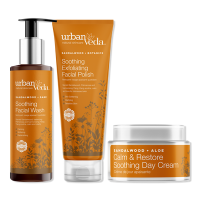 Urban Veda Soothing Sandalwood & Aloe Vera Skincare Heroes Set