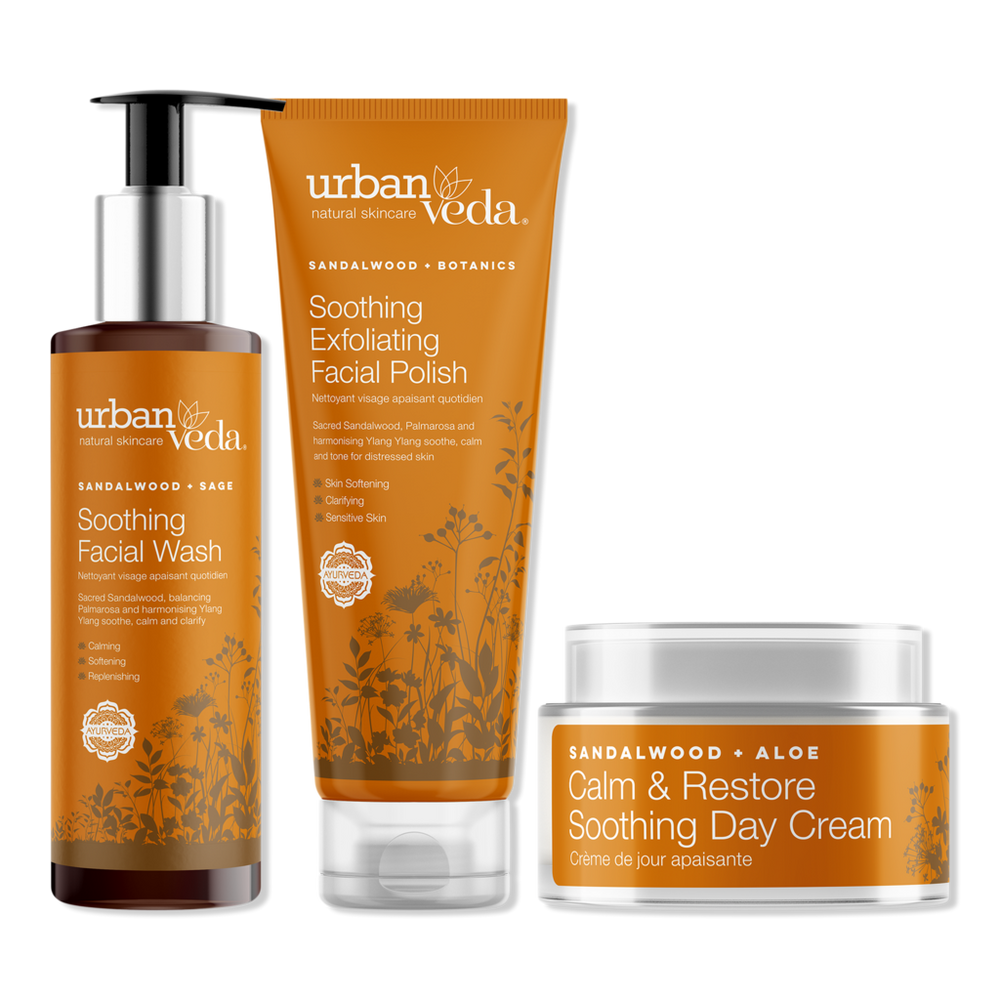 Urban Veda Soothing Sandalwood & Aloe Vera Skincare Heroes Set