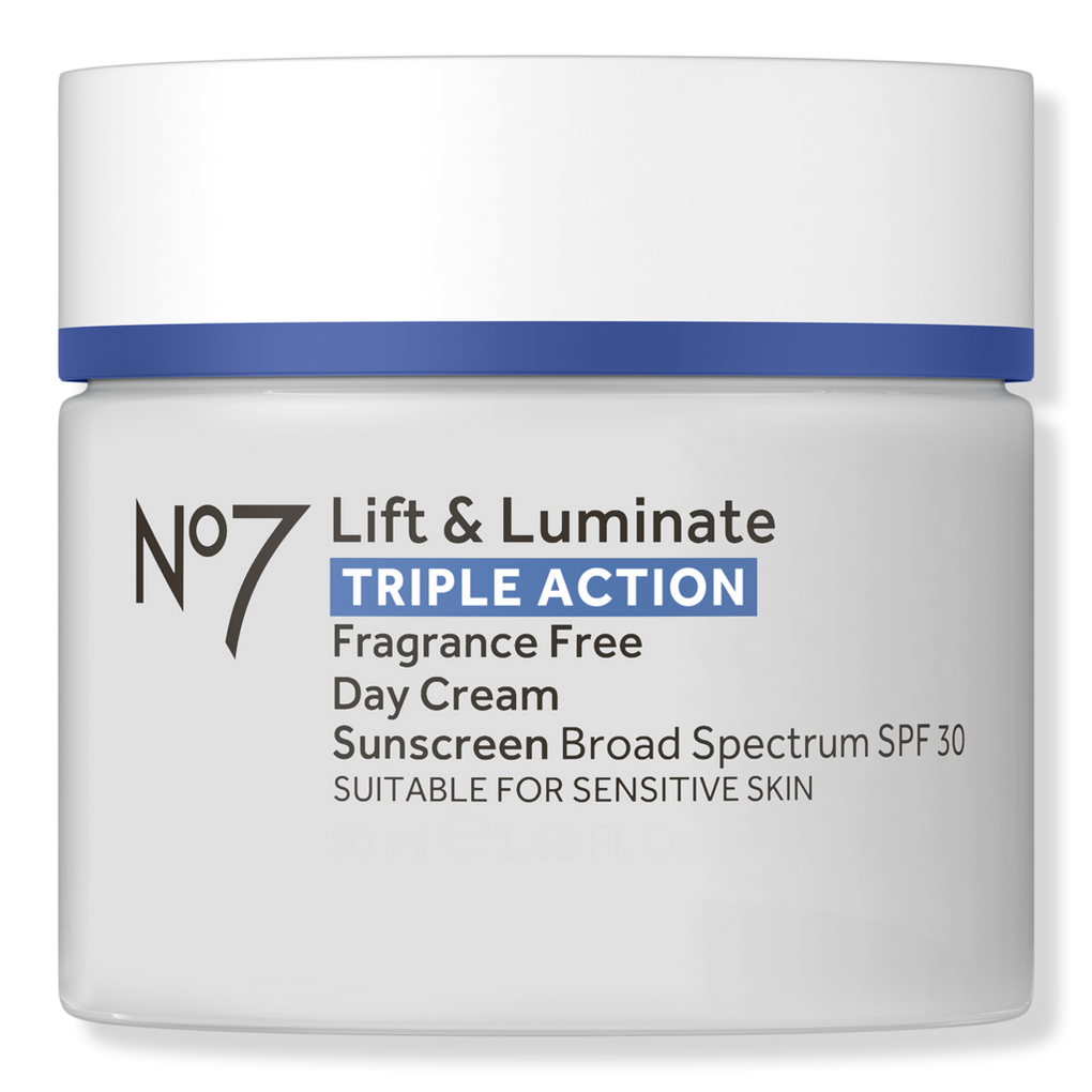 No7 Lift & Luminate Triple Action Fragrance Free Day Cream SPF 30
