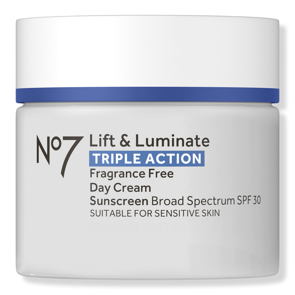 No7 Lift & Luminate Triple Action Fragrance Free Day Cream Spf 30