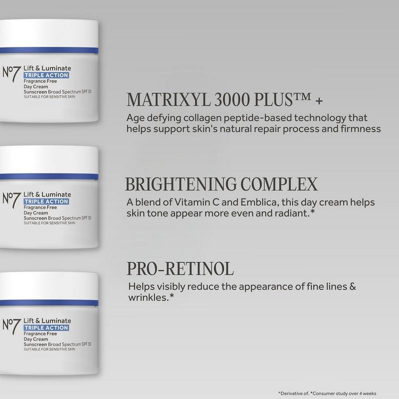 No7 - Lift & Luminate Triple Action Fragrance Free Day Cream SPF